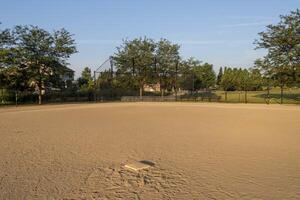 second base to home plate on diamond one at dawn photo