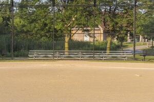 the bleechers for the public to watch games on diamond one photo