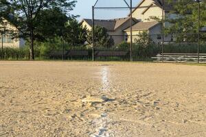 third base to home on diamond one at dawn photo