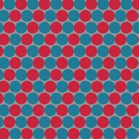 a red and blue polka dot pattern vector