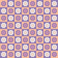 Colorful geometric floral pattern vector