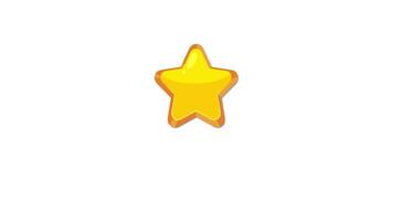 Animated yellow star moves smoothly across a white background, creating a playful and cheerful visual experience video