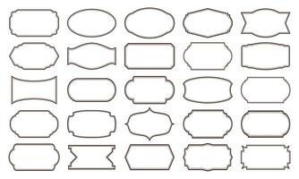 Set of frames illustration. Isolated on white background. vector