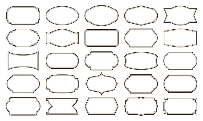 Set of frames illustration. Isolated on white background.