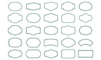Set of vintage frames isolated on white background vector