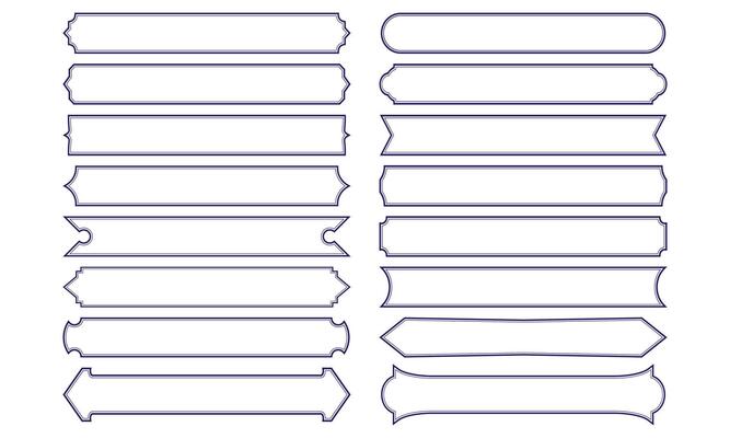 Set of ribbons with space for text illustration.