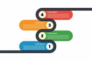 Road map infographic elements and space for data vector