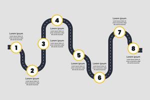 Roadmap infographic with steps process infographic for presentation vector