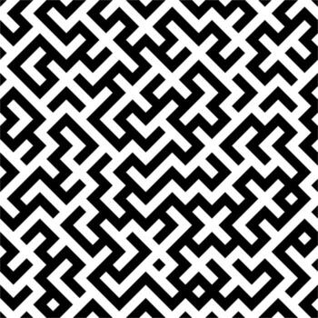 Pattern background with an abstract maze design vector