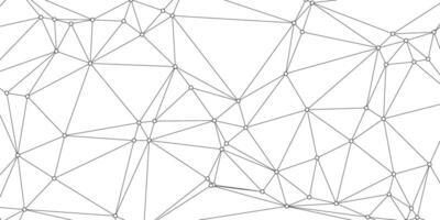 Abstract banner with low poly plexus design with connecting lines and dots vector