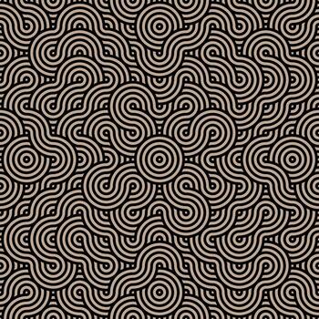 Abstract swirling line pattern design vector