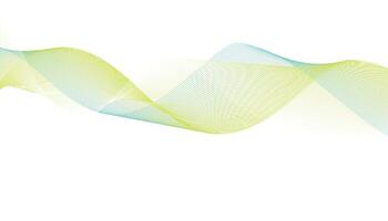Light Green and Blue Abstract Wave Lines on White Background vector