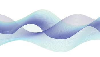 Abstract Wavy Lines in Blue and Teal Gradient on White Background vector