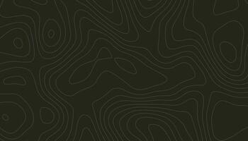 Dark Minimal Topographic Map Background with Contour Lines vector