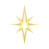 Bright magic star with aura. object with glowing effect. Great for space and dream themed designs. vector