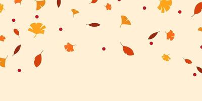 Fall leaves background vector
