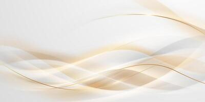Abstract background with gold waves vector