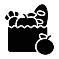 Simple Grocery glyph icon. The icon can be used for websites, print templates, presentation templates, illustrations, etc vector