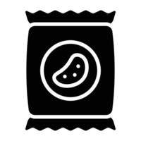 Simple Snack glyph icon. The icon can be used for websites, print templates, presentation templates, illustrations, etc vector