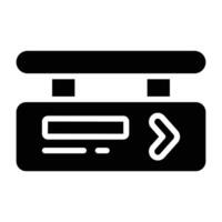 Simple Direction glyph icon. The icon can be used for websites, print templates, presentation templates, illustrations, etc vector