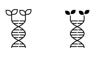 DNA with plant leaf vector