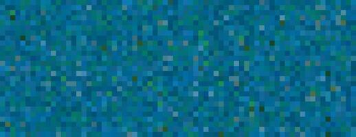 Pixelated water texture in 8-bit game style. Seamless blue background with wavy aquatic pattern. vector