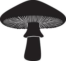 Boletus mushroom silhouette illustration on white background vector