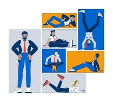 Vector people in various creative poses