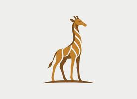 Giraffe Logo with Minimalist Style for Brand Identity vector