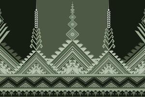 Green native abstract geometric ethnic pattern for cloth, fabric, textile, wall vector