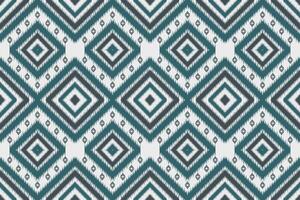Native Abstract Ikat seamless green pattern background for fabric, silk, wallpaper vector