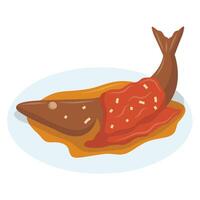 Whole Fish Sauce vector