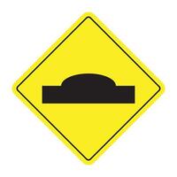 The Illustration of Speed Bumps Warning vector