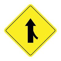 The Illustration of Merge Road from Right vector