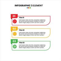 infographic 3 steps with arrows and text vector
