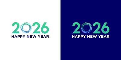 happy new year 2026 with unique number vector