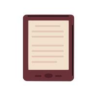 E-book reader with text screen isolated on white background, suitable for digital reading, study, and literature designs vector