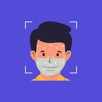 Face Scanner with Mask vector