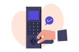 Fingerprint Smart Lock vector