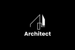 Creative architecture emblem, great for minimalist branding and construction startups. vector