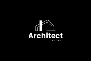 Bold architect logo representing precision and professionalism, perfect for portfolios or studios. vector
