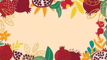 Harvesting, horizontal autumn background graphics vector