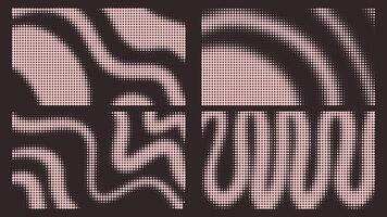 Pink halftone overlays set graphics vector