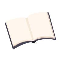 Mockup of a book, diary or notepad with blank pages isolated on white background. illustration of empty notebook in hard cover vector