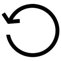 Refresh icon black circle arrow reload symbol update sync sign loop repeat reset cycle graphic ui design vector
