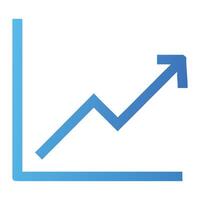Growth chart diagram showing business success and market trend with arrow going upward direction vector