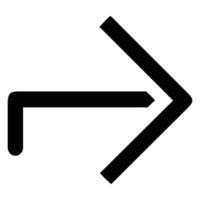 Arrow graphic simple black and white direction sign navigation pointer next right design element icon vector