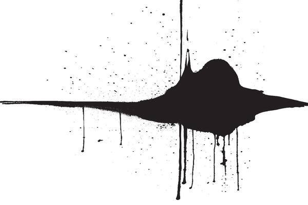 High-resolution black ink splatter with drips and grunge texture. Perfect for edgy designs, posters, tattoos, and abstract art backgrounds. Free for personal and commercial creative use.