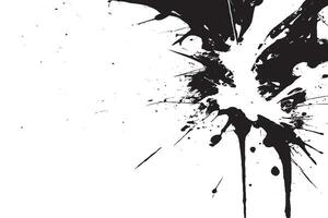 Dynamic black ink splatter on white canvas with sharp drips and bursts. Ideal for edgy graphic design, posters, prints, album covers, and urban or grunge-inspired digital artwork. vector