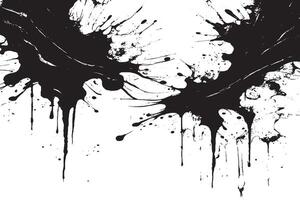 High contrast black ink splatter on white canvas. Bold abstract art perfect for posters, prints, or backgrounds. Ideal for modern graphic design and expressive visual storytelling. vector